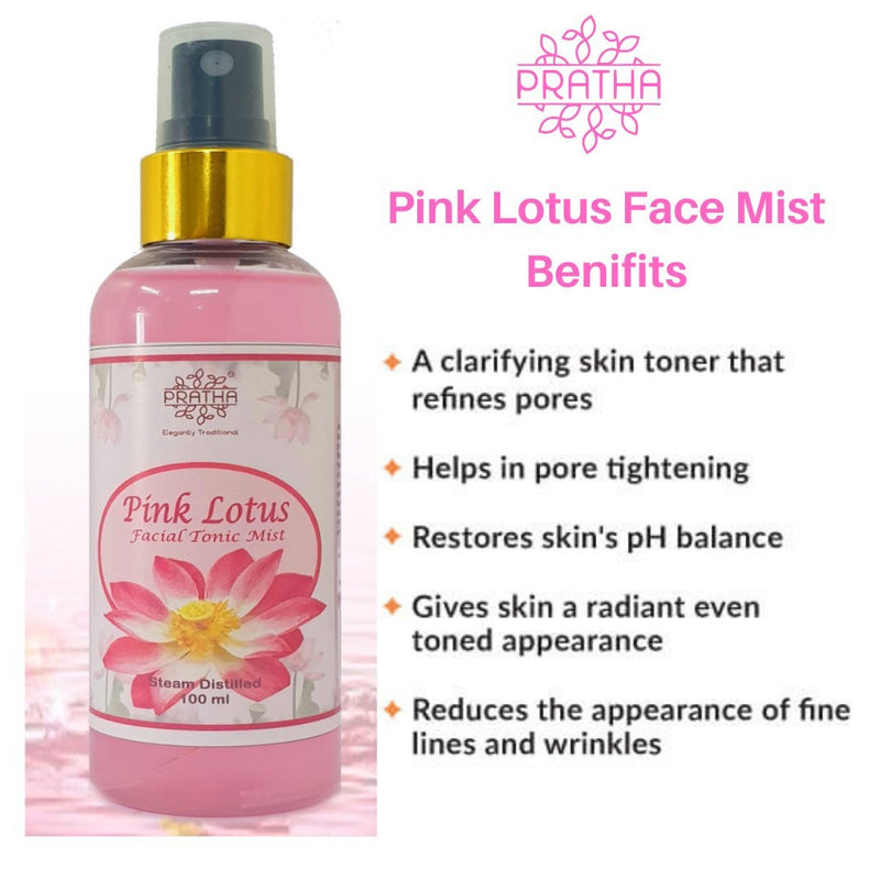 Facial Tonic Mist | Pure Pink Lotus Water pack of 2 | Verified Sustainable Face Toner on Brown Living™