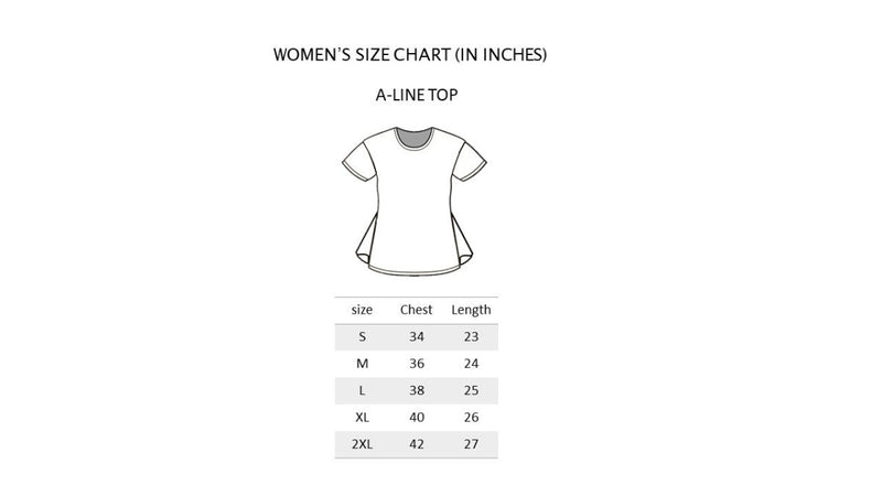 Fading Waves Women's A - Line Organic Cotton Top | Verified Sustainable Womens Top on Brown Living™