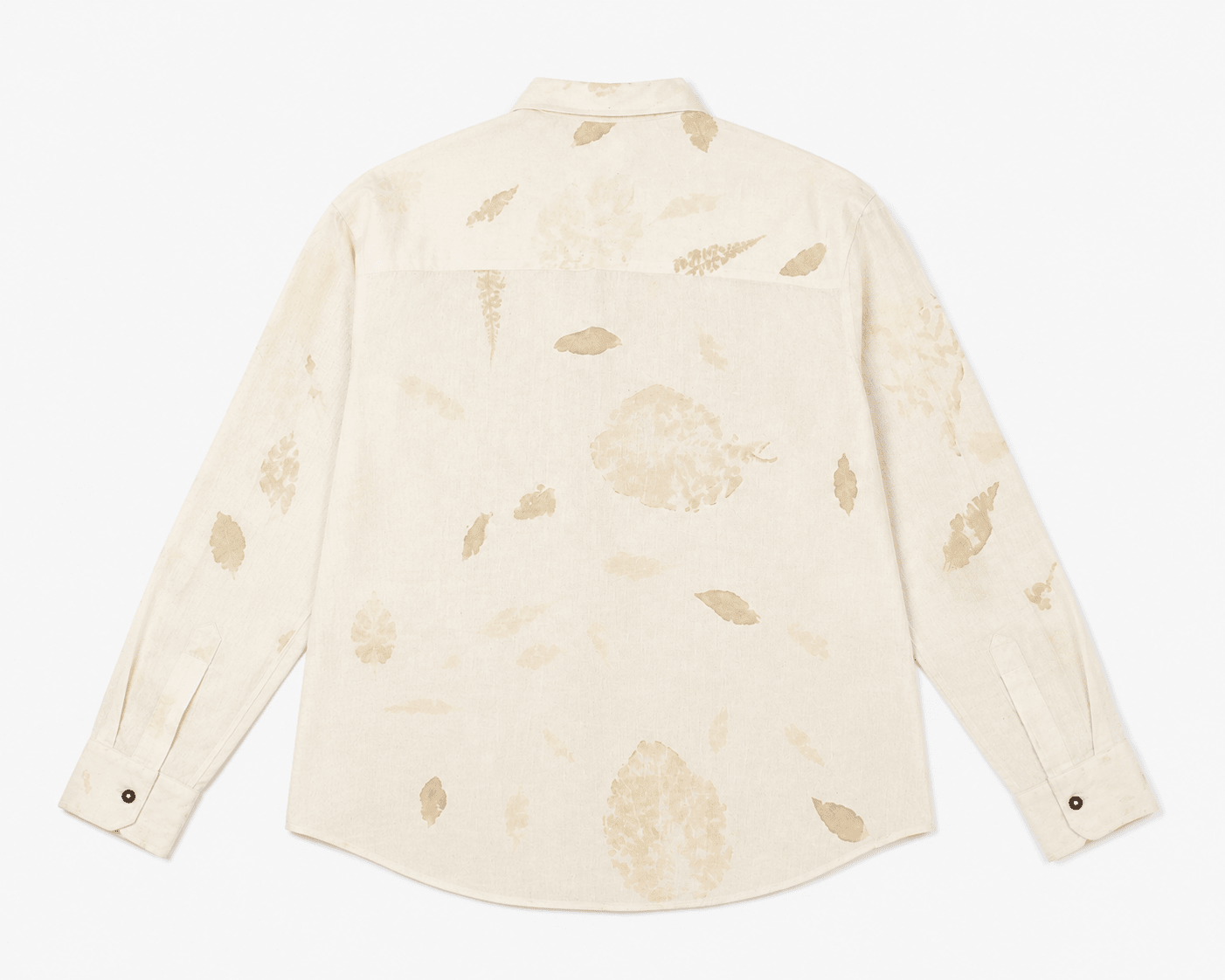Fallen Leaf Shirt – Nature-Inspired Casual Cotton Shirt for Everyday – Womens Shirt on Brown Living™. SKU: ACL2026006. Img 2.