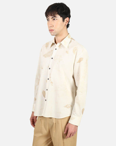 Fallen Leaf Shirt – Nature-Inspired Casual Cotton Shirt for Everyday – Womens Shirt on Brown Living™. SKU: ACL2026006. Img 7.