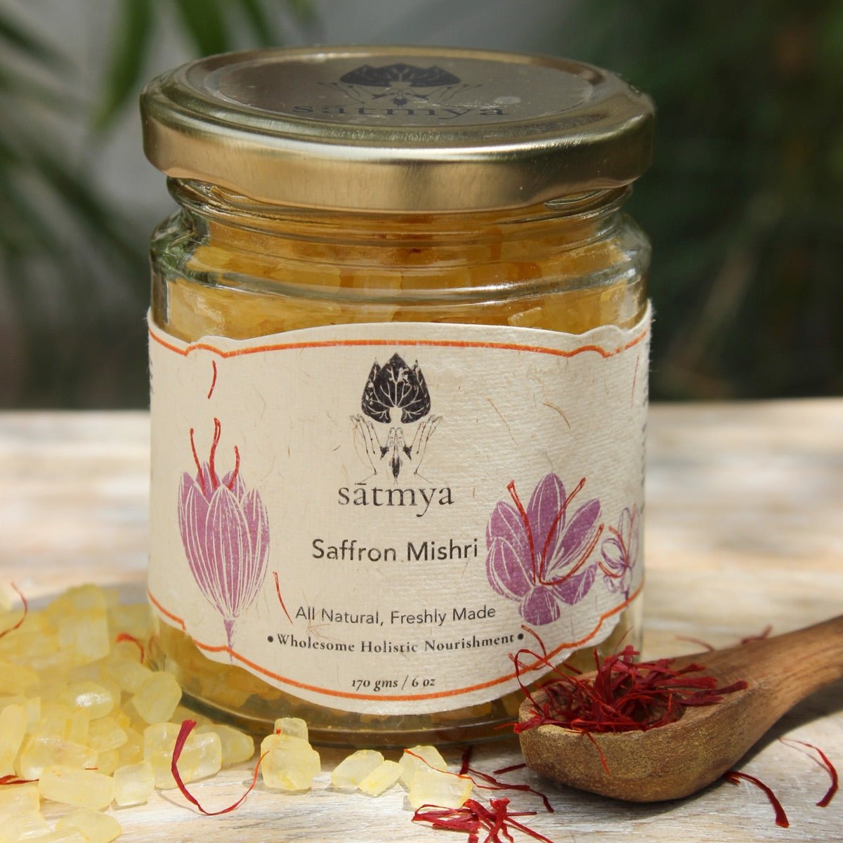 Farm made Saffron Mishri – Sweets on Brown Living™. SKU: Saffr_170gms1000. Img 1.