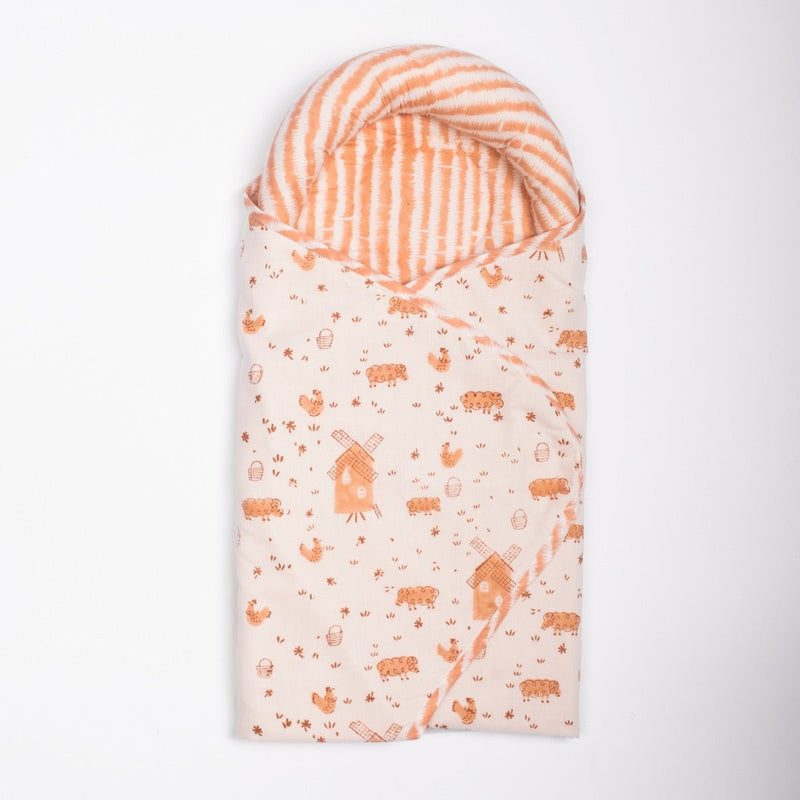 Farmland- Knitted Cotton Baby Wrap | Verified Sustainable Baby Swaddle on Brown Living™