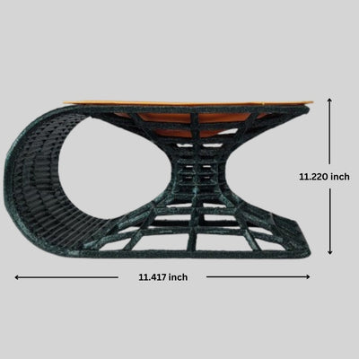 Fathomless Wormhole – Plant - Based Gold & Green Tray – Home Decor on Brown Living™. SKU: FAWOEDPLTNA108. Img 5.