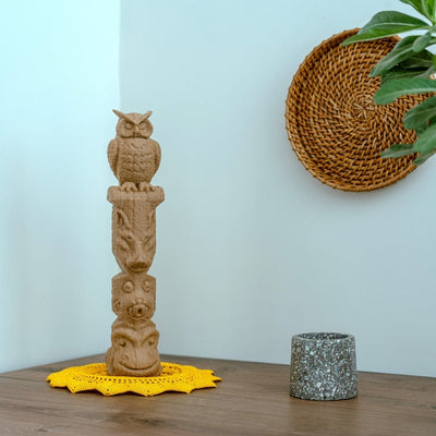 Fauna Odyssey – Plant - Based Light Wood Sculpture – Home Decor on Brown Living™. SKU: FAODEDPLLWA110. Img 1.