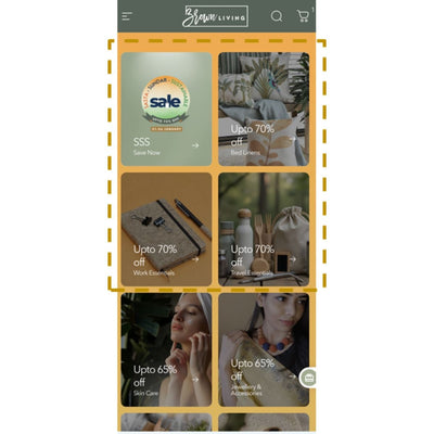 Featured Brand Block - Top 4 Spots – Website Promotion Services on Brown Living™. SKU: BLCFG_FBB_T4. Img 2.