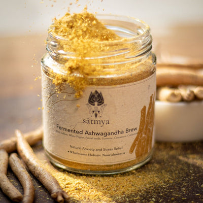 Fermented Ashwagandha Brew | Ashwagandha Roots | – Health & Energy Drinks on Brown Living™. SKU: Ashwa_50gms990. Img 2.