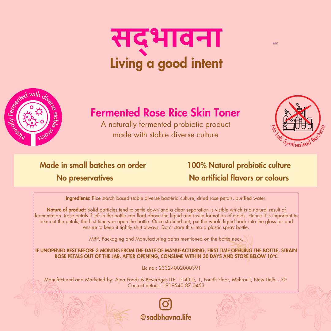 Fermented Rose Rice Skin Toner 250ml | Natural Probiotic Toner – Skin Care on Brown Living™. SKU: B0F8C6HTX9. Img 5.