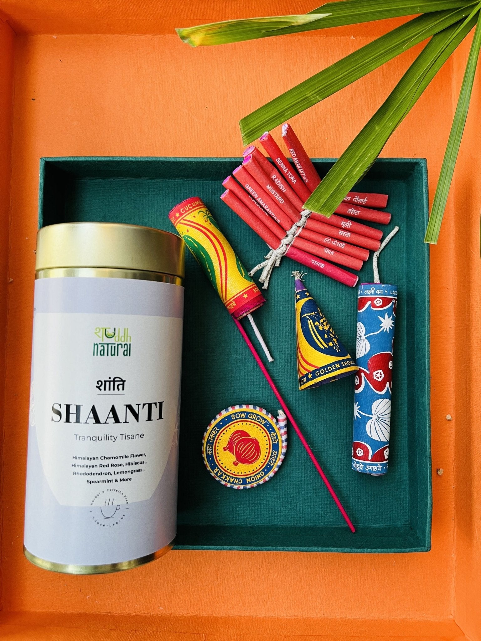 Festive Diwali Gift Hamper | Tea I Seed Patakha Set of 5 – Gift Hampers on Brown Living™. SKU: SNTSP05. Img 2.