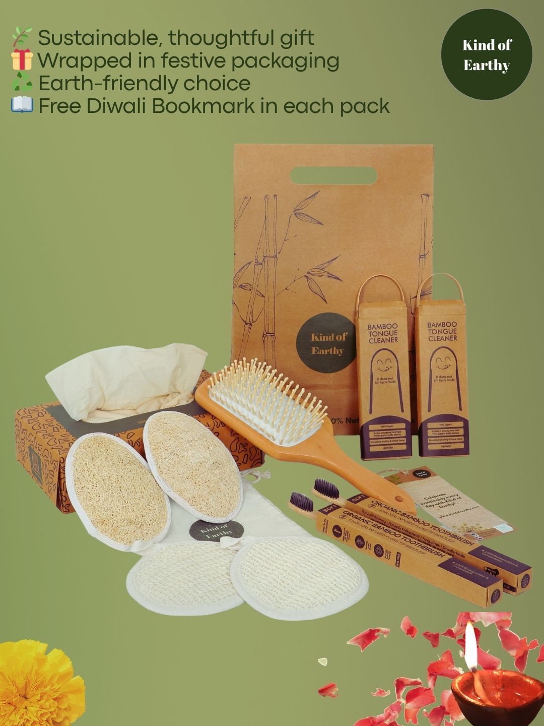 Festive Eco - Friendly Gift Hamper - Sustainable Gifting for All Occasion – Gift Hampers on Brown Living™. SKU: KOE021-FP1. Img 3.