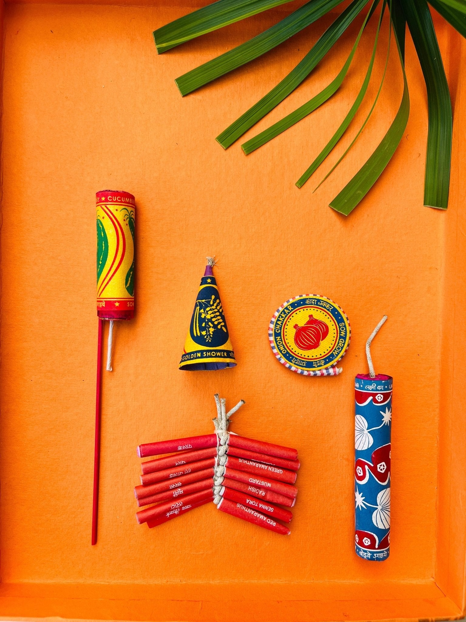 Festive Gift Box | Seed Patakha Set of 5 | Incense Tea Honey Dry Fruit – Gift Hampers on Brown Living™. SKU: SNSPI06. Img 2.