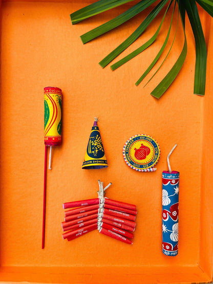 Festive Gift Box | Seed Patakha Set of 5 | Incense Tea Honey Dry Fruit – Gift Hampers on Brown Living™. SKU: SNSPI06. Img 2.
