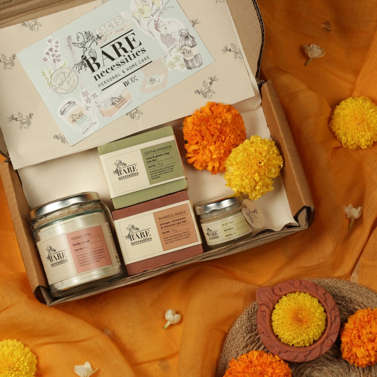 Festive Gift Bundle - Handmade Soap, Organic Scrub and Lip Balm – Gift Giving by Bare Necessities available on Brown Living™. . SKU: 044 - 02970 - P0023. Img 1.