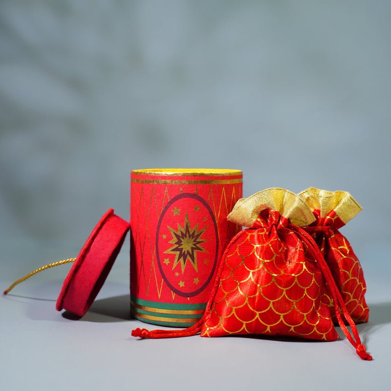 Festive Pataka Bomb Gift Box | Unique Diwali Gifting Idea – Baskets & Boxes on Brown Living™. SKU: MJ00111BX. Img 4.