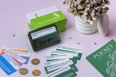 Financial Affirmations Cards Positive Money Mindset Statements – Stationery on Brown Living™. SKU: Fin-Aff. Img 2.