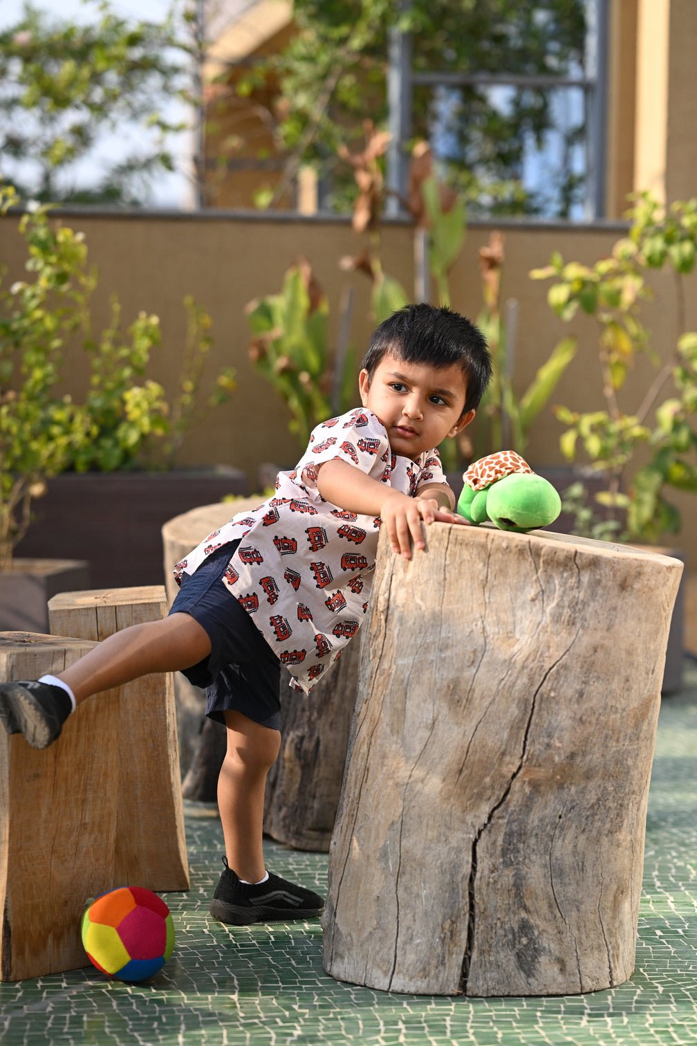 Fire Buddy Unisex Cotton Top | Soft & Breathable Kids Top – Kids Daywear Sets on Brown Living™. SKU: ZBYBKSA. Img 2.