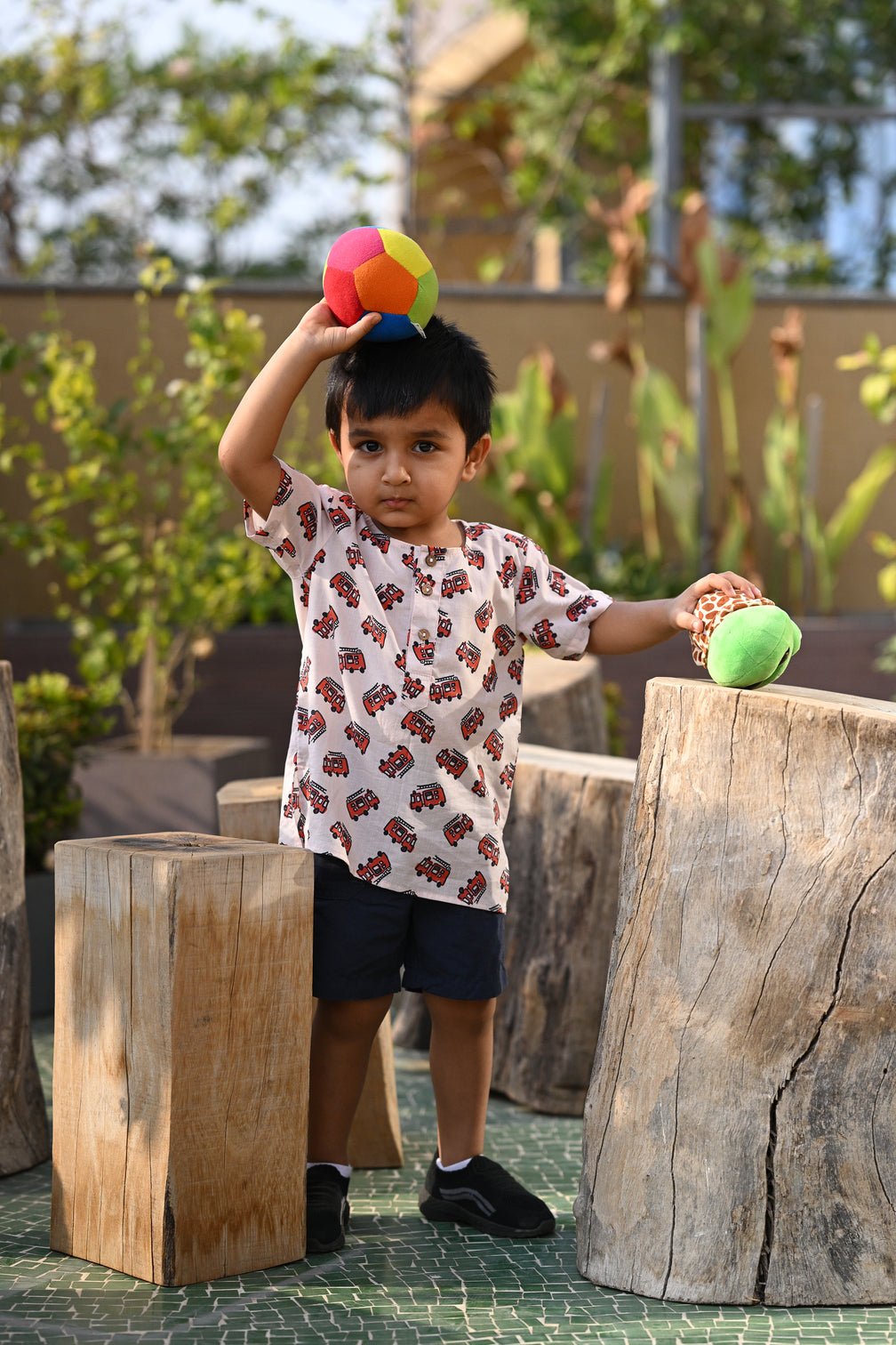 Fire Buddy Unisex Cotton Top | Soft & Breathable Kids Top – Kids Daywear Sets on Brown Living™. SKU: ZBYBKSA. Img 1.