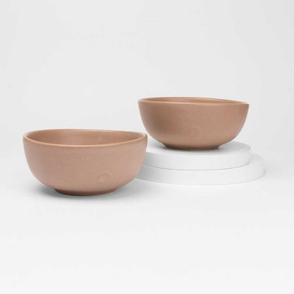 Fire Recycled Ceramic Bowls | Set of 2 | Verified Sustainable by Brown Living™