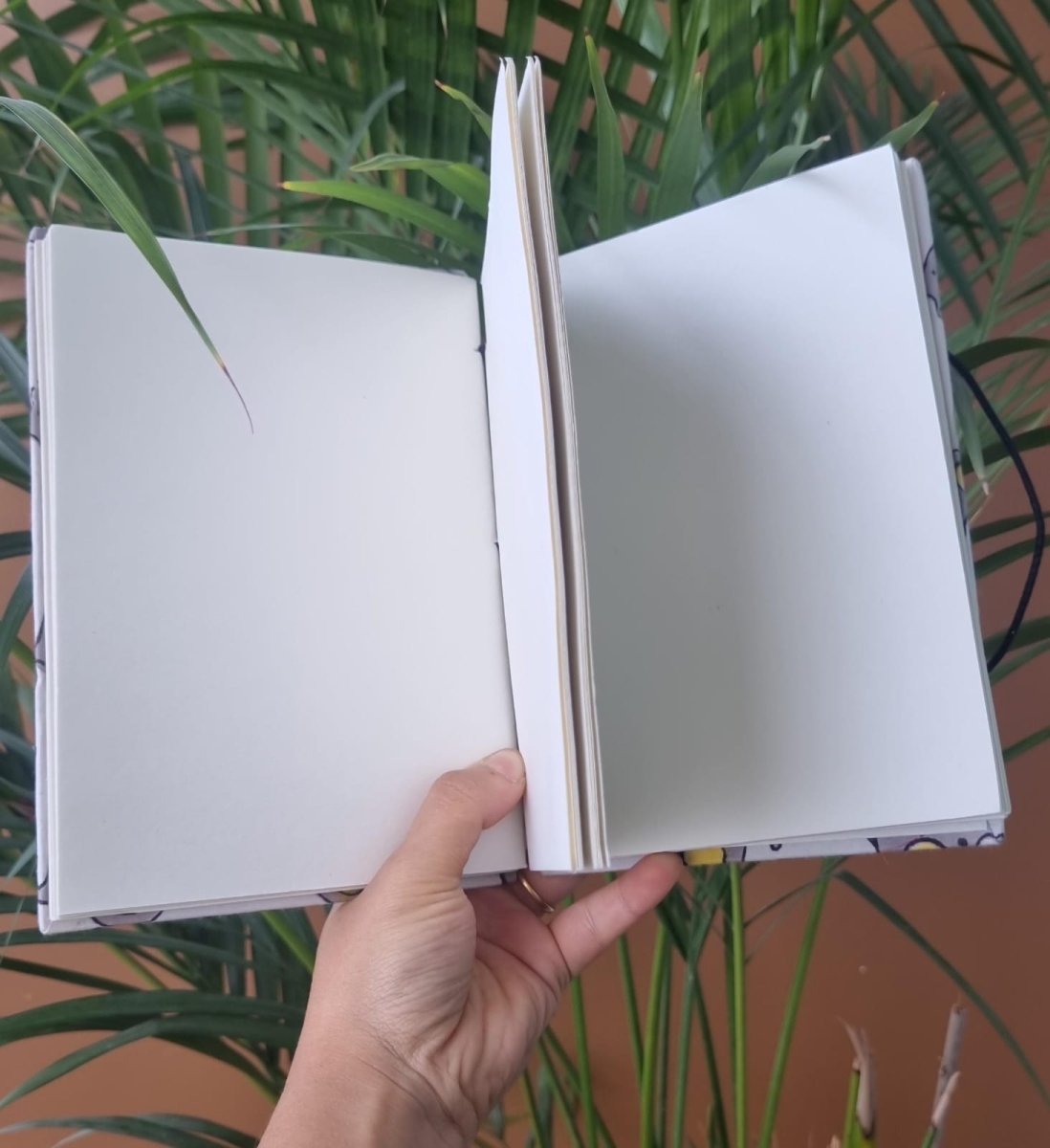 Flamingi Fabric Handmade Diary – Notebooks & Notepads by Kauseyah available on Brown Living™. . SKU: kj05. Img 2.