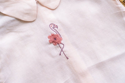 Flamingo Beauty Hemp Baby Frock Soft Eco Friendly Dress – Kids Frocks & Dresses on Brown Living™. SKU: ARN003_0-3. Img 2.