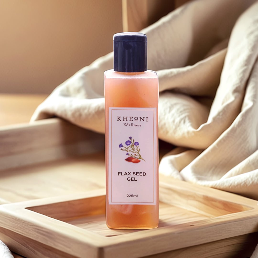 Flax Seed Hair Styling Gel, 225ml – Hair Gel by Kheoni available on Brown Living™. . SKU: KHFG - 001. Img 1.