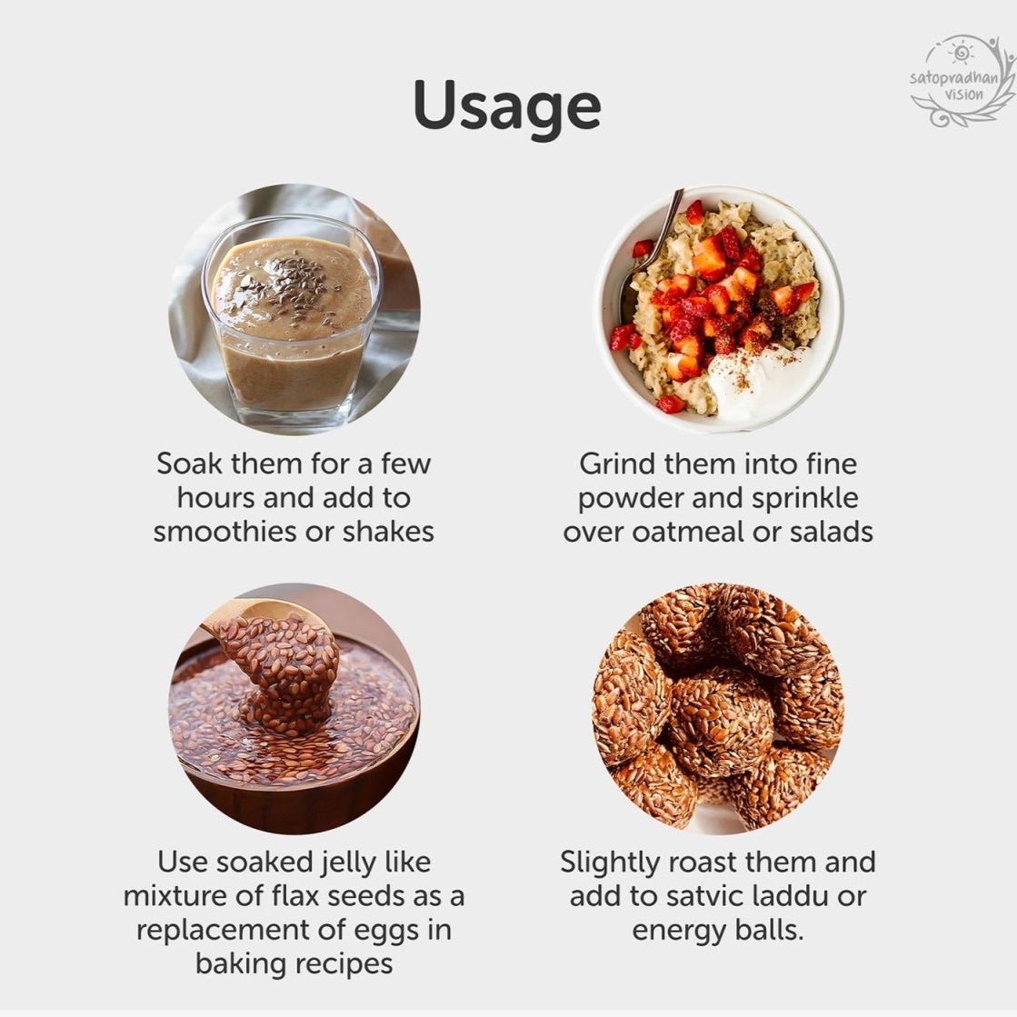 Flax Seeds 200g- Organic & Raw – Dried Fruits, Nuts & Seeds on Brown Living™. SKU: 2NS_FS-2H. Img 4.