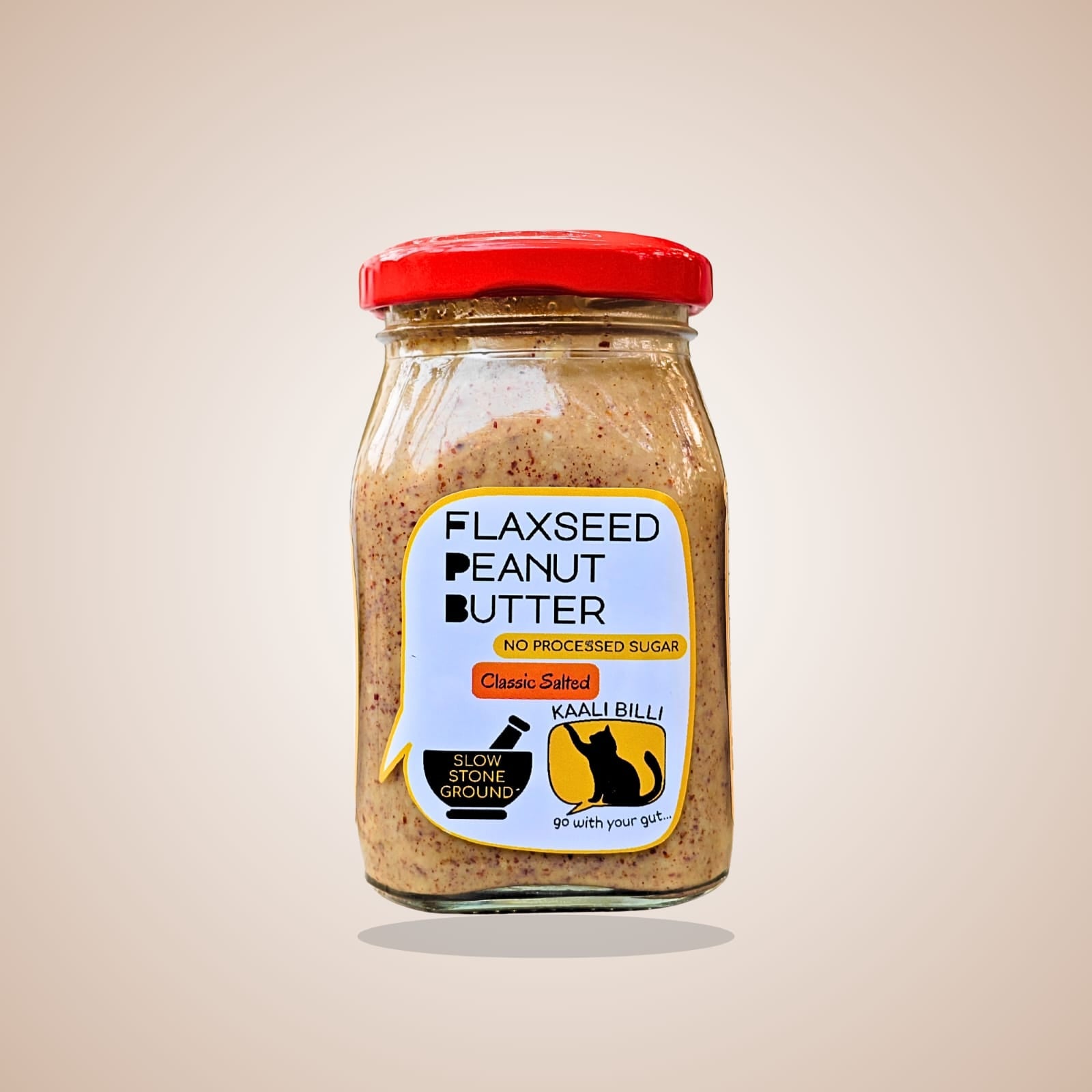 Flaxseed Peanut Butter Salted 330g | High Protein Natural Spread – Jams & Spreads on Brown Living™. SKU: KBFPBSA. Img 1.