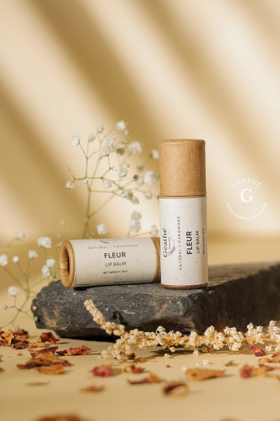 Fleur Lip Balm | Plastic-Free Moisturizing Lip Balm – Lip Balms on Brown Living™. SKU: FL0013. Img 1.