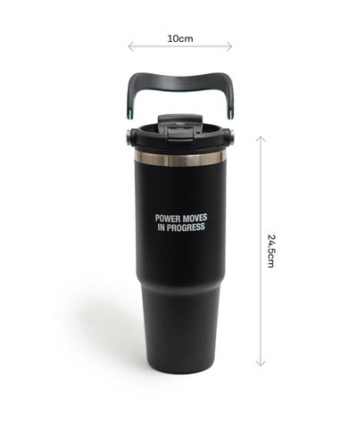 Flick Tumbler | Stainless Steel Reusable Water Bottle – Bottles & Sippers on Brown Living™. SKU: MS-DRK-0014. Img 4.