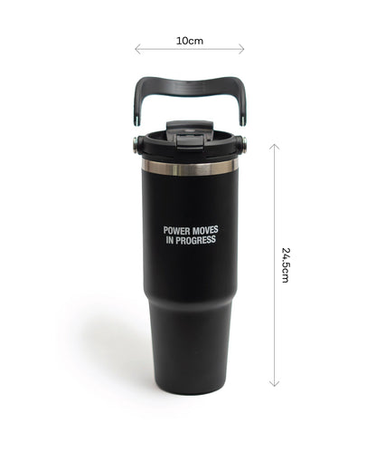 Flick Tumbler | Stainless Steel Reusable Water Bottle – Bottles & Sippers on Brown Living™. SKU: MS-DRK-0014. Img 4.