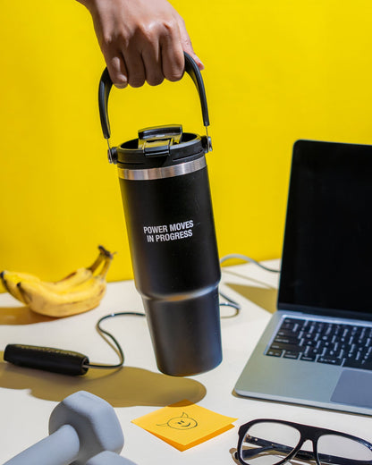 Flick Tumbler | Stainless Steel Reusable Water Bottle – Bottles & Sippers on Brown Living™. SKU: MS-DRK-0014. Img 1.