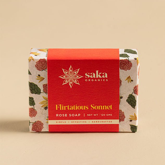 Flirtatious Sonnet | Handmade Rose Soap with Coconut Oil & Shea Butter (120gm) | Verified Sustainable Body Soap on Brown Living™