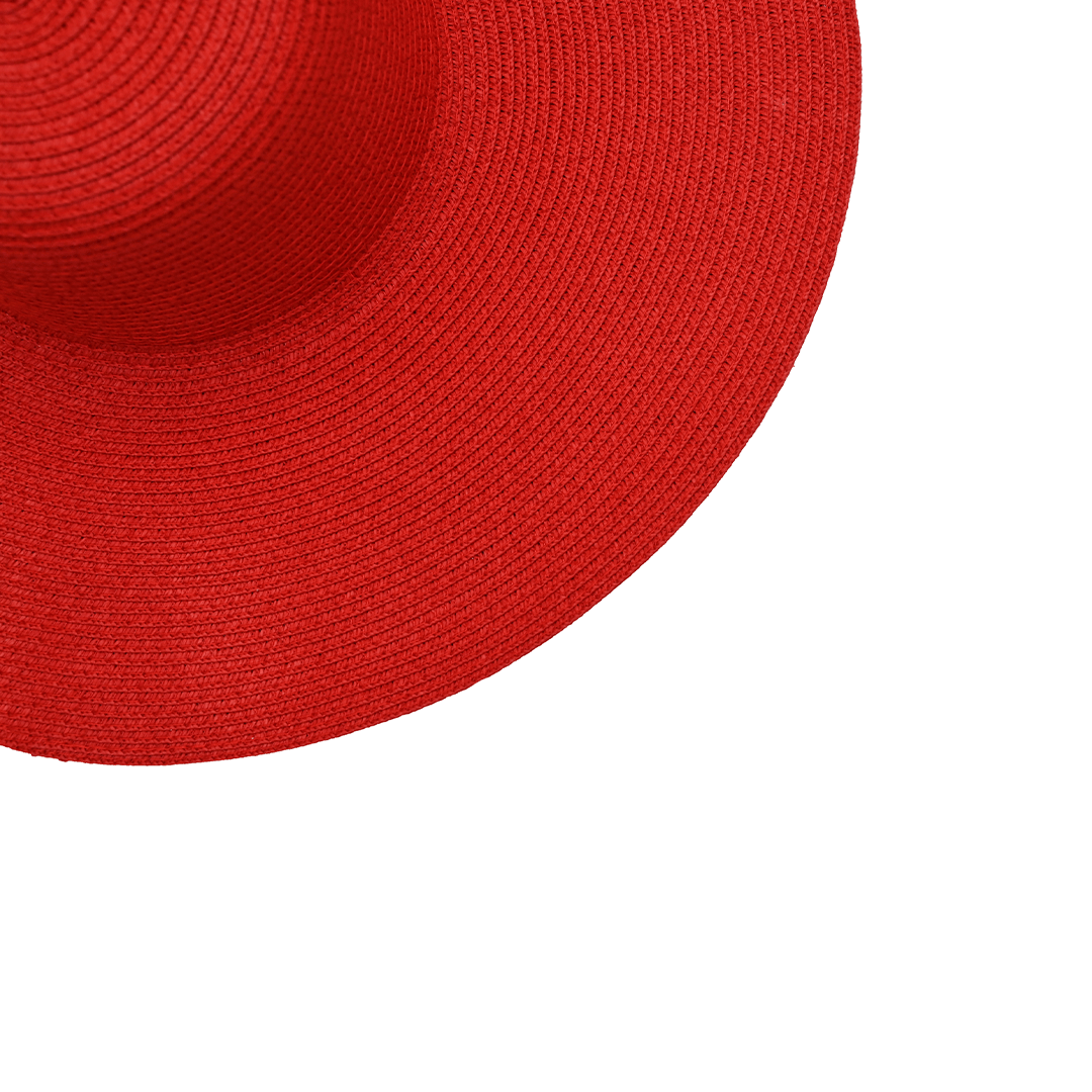 Floppy Hat (Plain) | Cotton & Natural Straw | Wide Brim Summer Hat – Womens Hat on Brown Living™. SKU: MBNL003008. Img 4.