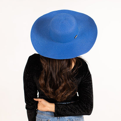 Floppy Hat (Plain) | Cotton & Natural Straw | Wide Brim Summer Hat – Womens Hat on Brown Living™. SKU: MBNL003010. Img 9.