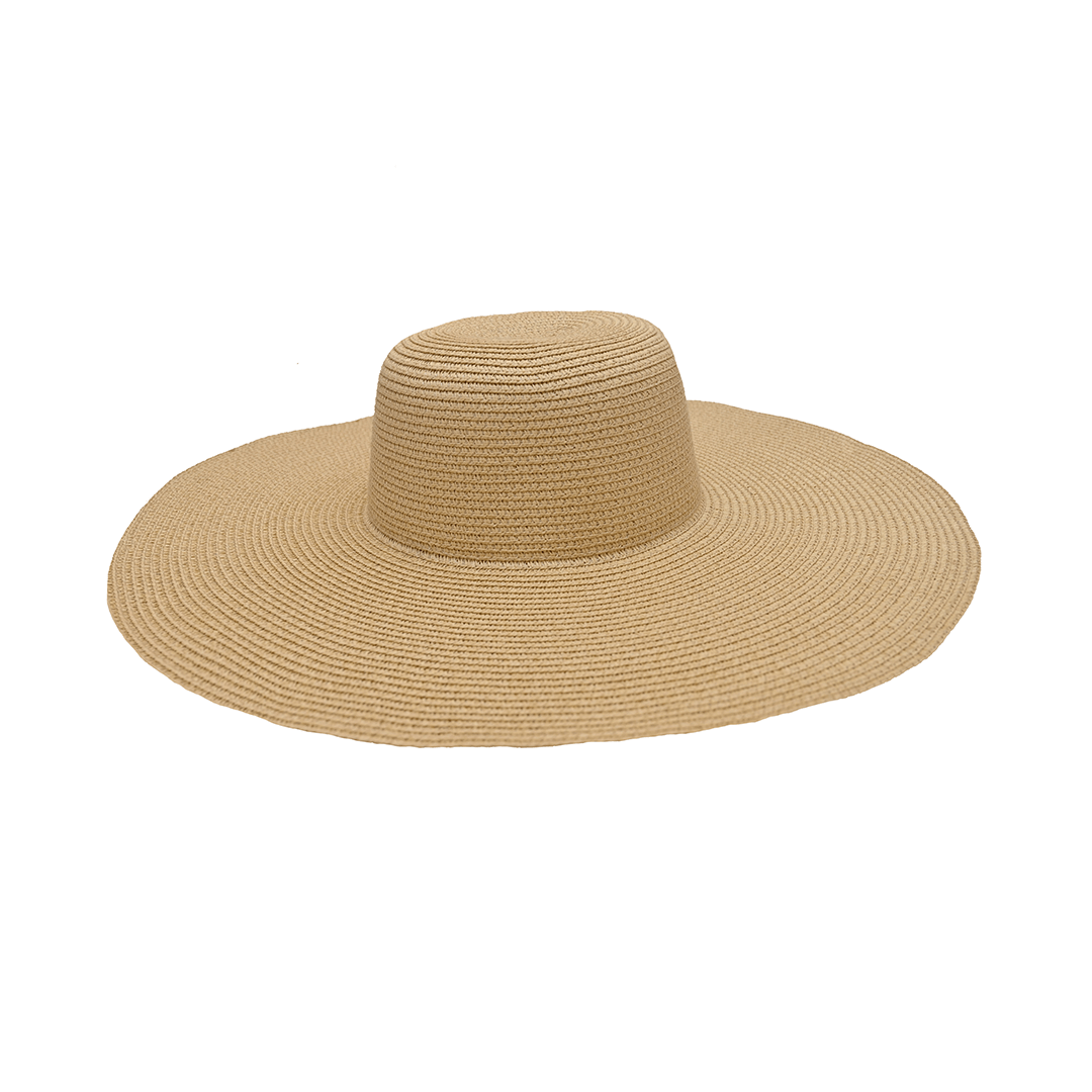 Floppy Hat (Plain) | Cotton & Natural Straw | Wide Brim Summer Hat – Womens Hat on Brown Living™. SKU: MBNL003013. Img 17.