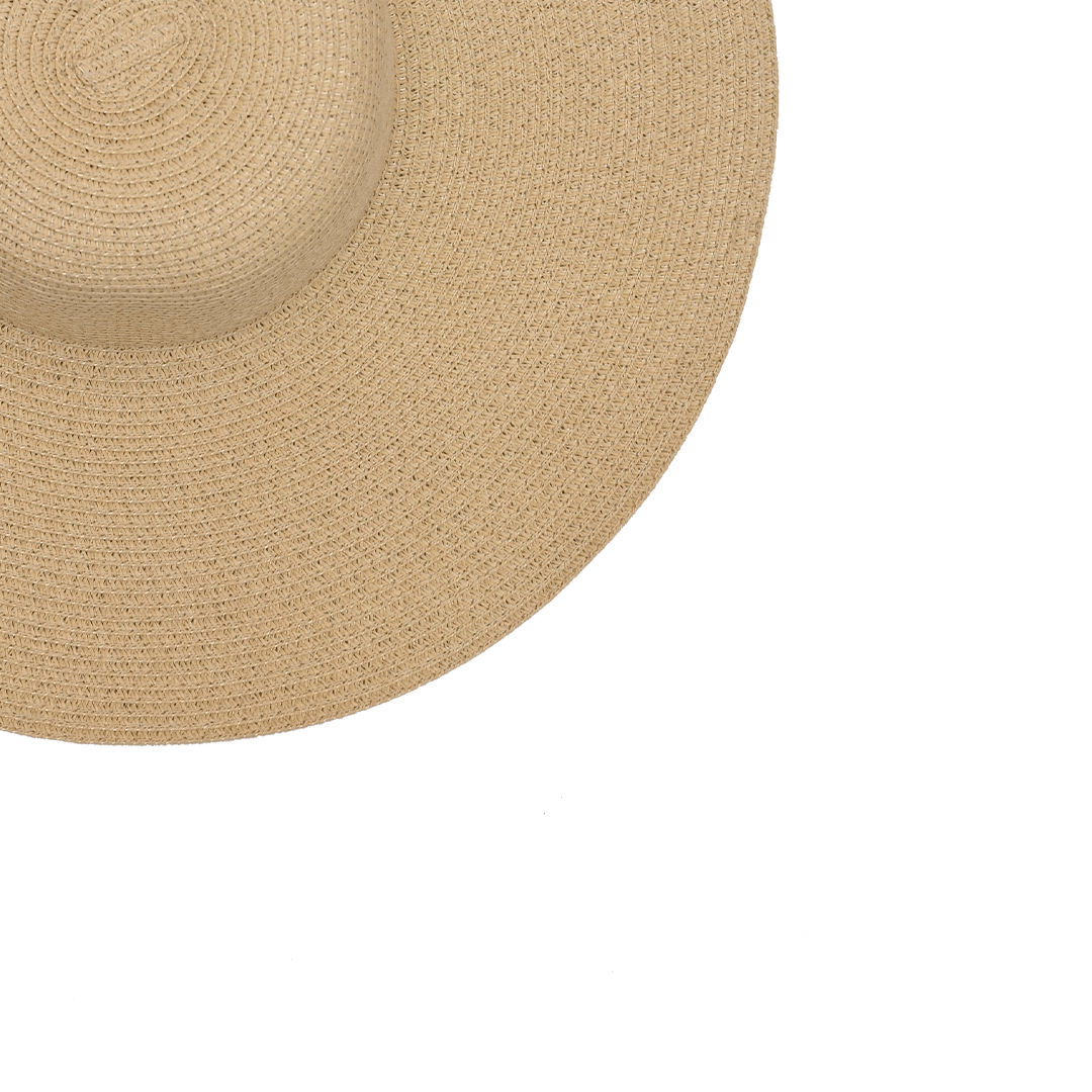 Floppy Hat (Plain) | Cotton & Natural Straw | Wide Brim Summer Hat – Womens Hat on Brown Living™. SKU: MBNL003013. Img 19.