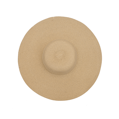 Floppy Hat (Plain) | Cotton & Natural Straw | Wide Brim Summer Hat – Womens Hat on Brown Living™. SKU: MBNL003013. Img 18.