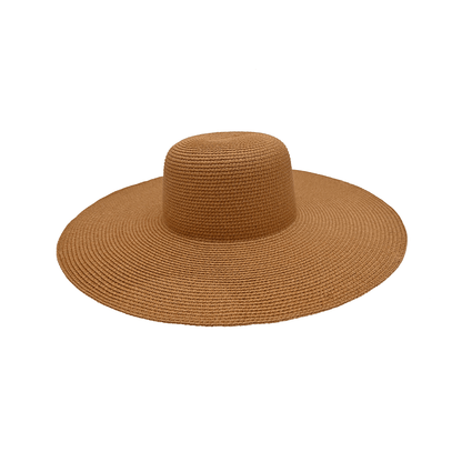 Floppy Hat (Plain) | Cotton & Natural Straw | Wide Brim Summer Hat – Womens Hat on Brown Living™. SKU: MBNL003014. Img 20.