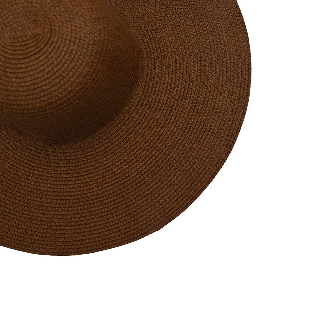 Floppy Hat (Plain) | Cotton & Natural Straw | Wide Brim Summer Hat – Womens Hat on Brown Living™. SKU: MBNL003015. Img 8.
