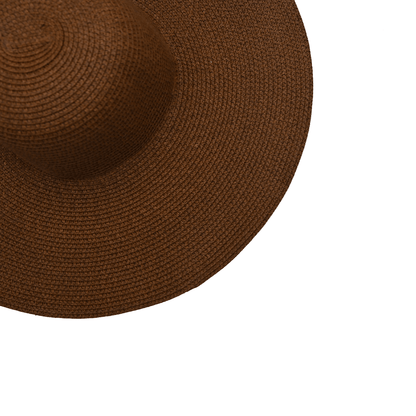 Floppy Hat (Plain) | Cotton & Natural Straw | Wide Brim Summer Hat – Womens Hat on Brown Living™. SKU: MBNL003015. Img 8.