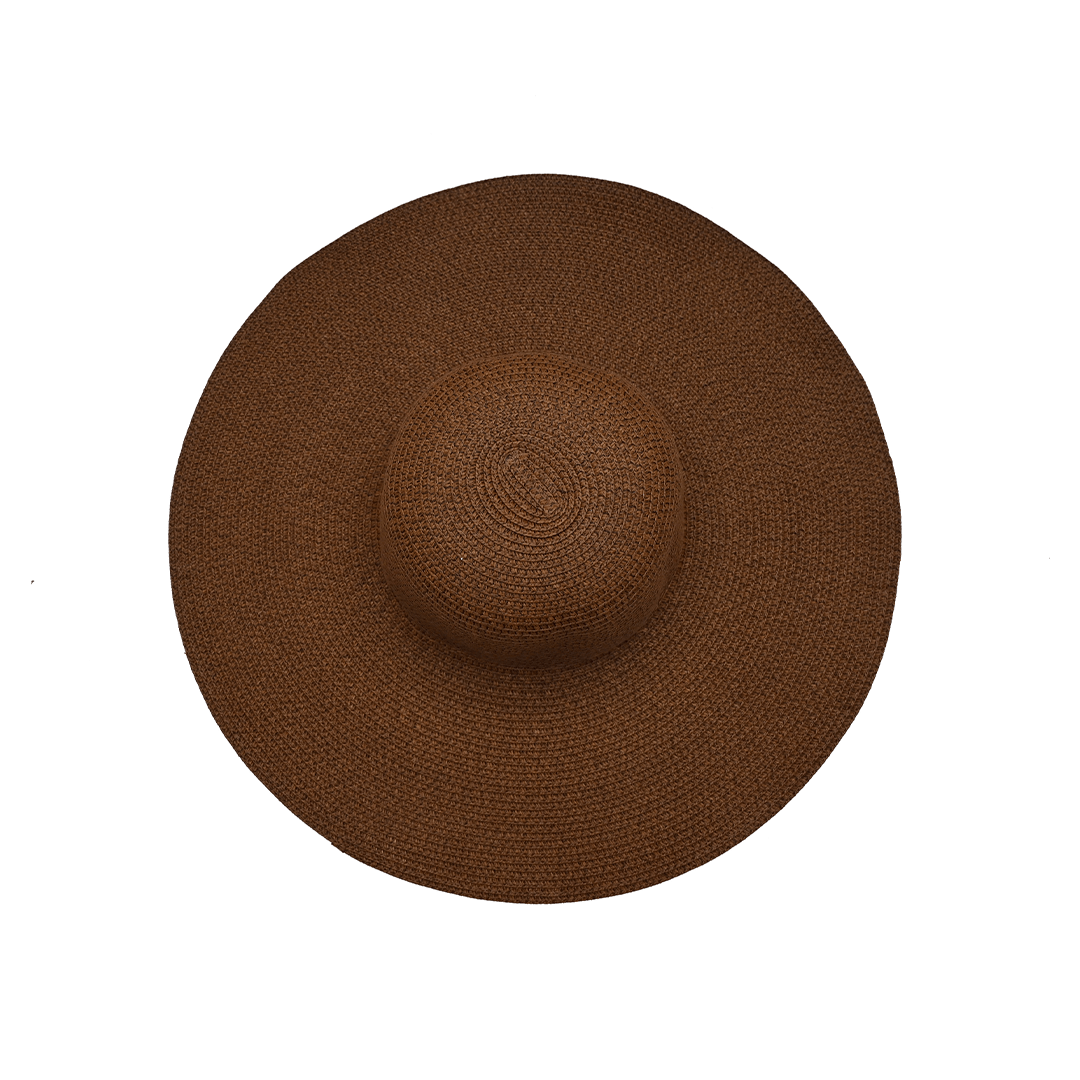Floppy Hat (Plain) | Cotton & Natural Straw | Wide Brim Summer Hat – Womens Hat on Brown Living™. SKU: MBNL003015. Img 7.