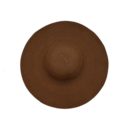 Floppy Hat (Plain) | Cotton & Natural Straw | Wide Brim Summer Hat – Womens Hat on Brown Living™. SKU: MBNL003015. Img 7.