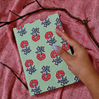 Flora - Upcycled Fabric Journal - Hard - bound | Verified Sustainable by Brown Living™