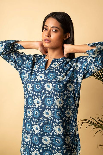 Floral Lounge Wear – Soft Cotton Comfort for Everyday Relaxing. – Womens Co - Ord Sets on Brown Living™. SKU: ANTSBS. Img 11.