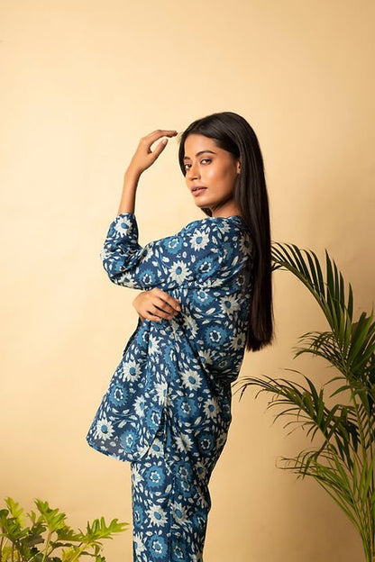 Floral Lounge Wear – Soft Cotton Comfort for Everyday Relaxing. – Womens Co - Ord Sets on Brown Living™. SKU: ANTSBS. Img 13.