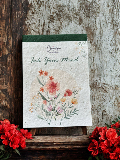 Floral Seed Infused Notepad Pack of 5 | Eco Friendly Plantable Notepad – Notebooks & Notepads on Brown Living™. SKU: NPD-FLR-2135. Img 1.