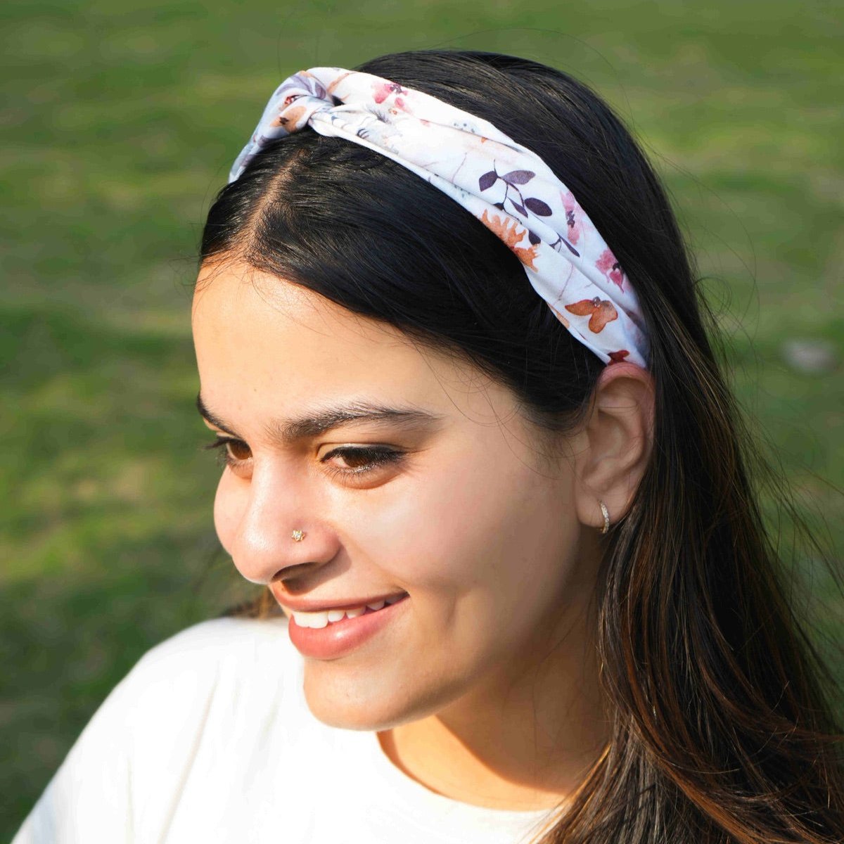 Floral Twisted Knot Headband | Verified Sustainable by Brown Living™