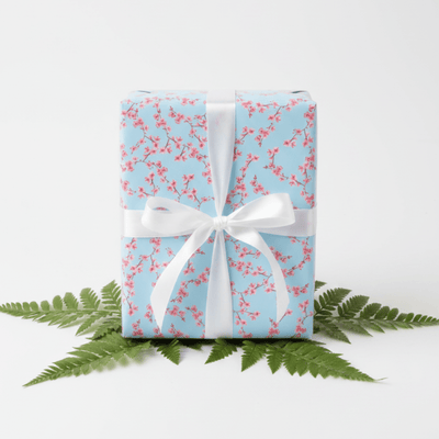 Floral Wrapping Paper Set of 8 | Premium Gift Wrapping Sheets – Wrapping Paper on Brown Living™. SKU: WP01. Img 4.