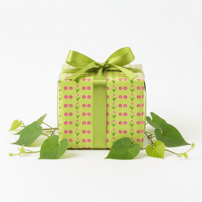 Floral Wrapping Paper Set of 8 | Premium Gift Wrapping Sheets – Wrapping Paper on Brown Living™. SKU: WP01. Img 2.