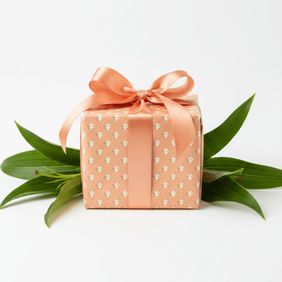 Floral Wrapping Paper Set of 8 | Premium Gift Wrapping Sheets – Wrapping Paper on Brown Living™. SKU: WP01. Img 3.