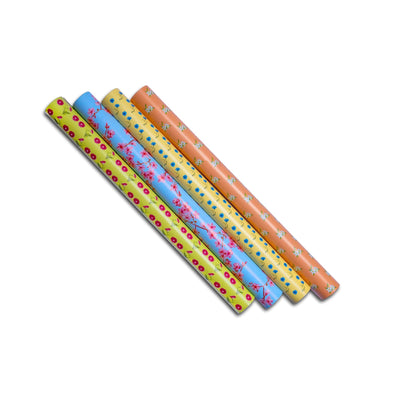 Floral Wrapping Paper Set of 8 | Premium Gift Wrapping Sheets – Wrapping Paper on Brown Living™. SKU: WP01. Img 6.